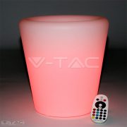 RGB LED-es kaspó fehér 28 cm IP54 - 40181 - V-TAC
