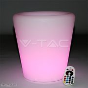 RGB LED-es kaspó fehér 28 cm IP54 - 40181 - V-TAC