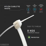 Kábelkötegelő fehér 2,5x100 mm (100db/csomag) - 11159 V-TAC