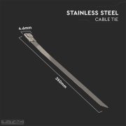 Rozsdamentes acél kábelkötegelő 4.6 x 350 mm (100db/csomag) - 11191 V-TAC