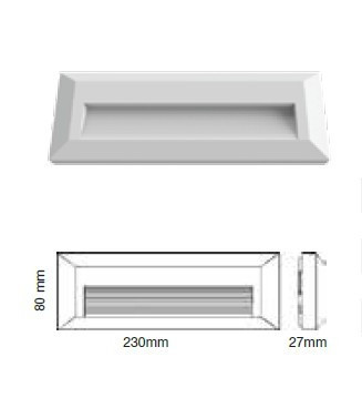 3W Felületre szerelhető LED lépcsővilágítás IP65 4000K - 1326 (V-TAC)