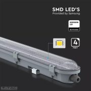 36W Sorolható LED Vízálló lámpa Samsung chip átlátszó búra 120 cm 6400K - 20204 V-TAC