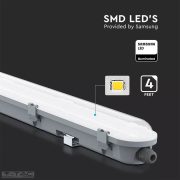 36W Sorolható LED Vízálló lámpa Samsung chip opál búra 120 cm 6400K - 20206 V-TAC