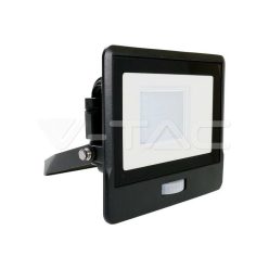 30W LED PIR mozgásérzékelő reflektor SAMSUNG Chip fekete színű  6500K vtac_v-tac_sku-20264-2