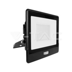 50W LED PIR mozgásérzékelő reflektor SAMSUNG Chip fekete színű  4000K vtac_v-tac_sku-20266-2