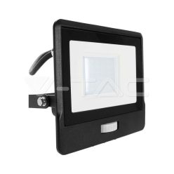 30W LED PIR mozgásérzékelő reflektor SAMSUNG Chip fekete színű 4000K 1M vezetékkel vtac_v-tac_sku-20287-2