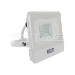 20W LED PIR mozgásérzékelő reflektor SAMSUNG Chip fehér színű  6400K 1M vezetékkel vtac_v-tac_sku-20297-2