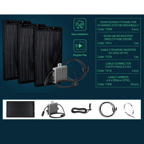 600W-os erkélyre telepíthető napelem rendszer vtac_v-tac_sku-22000-2
