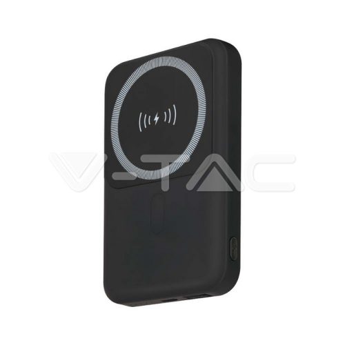 10000mAh MagSafe vezeték nélküli Power Bank, fekete színű vtac_v-tac_sku-23038-2
