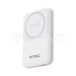 10000mAh MagSafe vezeték nélküli Power Bank, fehér színű vtac_v-tac_sku-23039-2