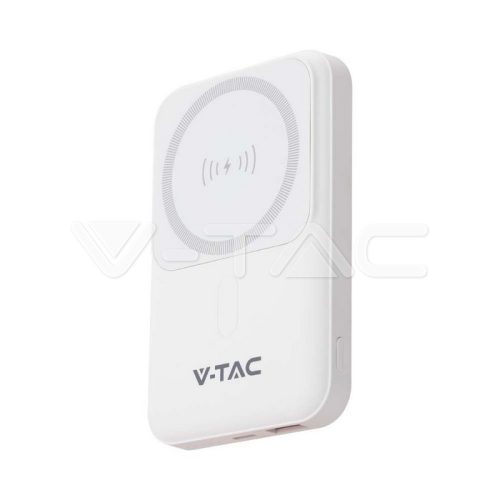 10000mAh MagSafe vezeték nélküli Power Bank, fehér színű vtac_v-tac_sku-23039-2