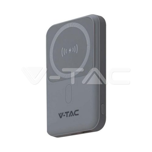 10000mAh MagSafe vezeték nélküli Power Bank, szürke színű vtac_v-tac_sku-23040-2
