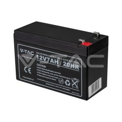   12V Ólomsavas akkumulátor, 7 Ah, T1, 151x65x94(100)mm (V-TAC)