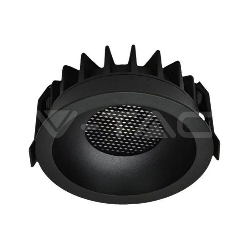 12W COB LED mélysugárzó Bridgelux Chippel, hexagon forma, 3 az 1-ben, fekete színben (V-TAC)