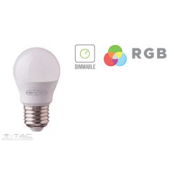 3,5W LED izzó E27 G45 RGB+DW 4000K - 2773 (V-TAC)