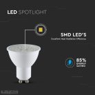 5W LED spotlámpa GU10 (150lm/W) Meleg fehér 110 ° - 2837 (V-TAC)