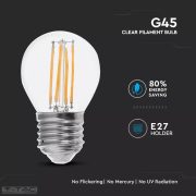 6W Retro LED izzó Filament E27 G45 Meleg fehér - 2842 V-TAC