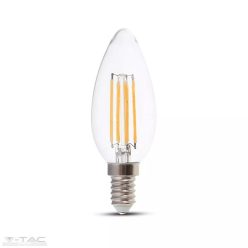   Retro LED izzó - 6W Filament E14 Gyertya 130lm/W Napfény fehér - 2849 (V-TAC)