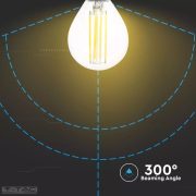 Retro LED izzó - 6W Filament E14 P45 130lm/W Napfény fehér - 2855 V-TAC