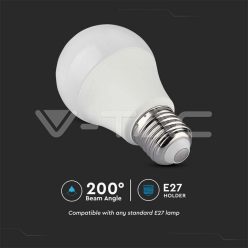   8,5W LED izzó E27 A60 RGB+4000K távirányítóval - 2928 (V-TAC)