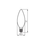 Filament LED izzó E14  2,5W  3000K  29617 (Kanlux)