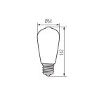 Filament LED izzó E27  7W  3000K  29637 (Kanlux)