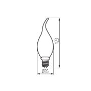 Kanlux Filament LED izzó / E14 / 2,5W / meleg fehér 29641