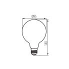 Filament LED izzó E27  5W  3000K  29644 (Kanlux)