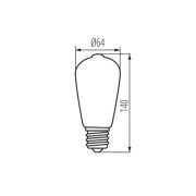 Kanlux Filament LED izzó / E27 / 7W / természetes fehér 33513