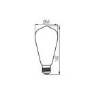 Kanlux Filament LED izzó / E27 / 4W / meleg fehér 33517 (Kanlux)