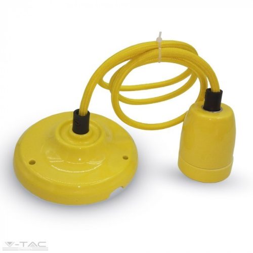 Porcelán függeszték sárga - 3809 V-TAC