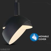 Fekete mozgatható búrájú design csillár E14 foglalattal - 3921 V-TAC