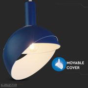 Kék mozgatható búrájú design csillár E14 foglalattal - 3925 V-TAC