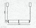 32W LED Exkluzív Bambusz csillár 2 tagú dimmelhető 3000K - 3978 (V-TAC)