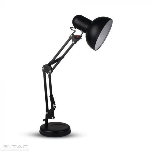 Állítható asztali lámpa E27 foglalattal fekete - 40341 V-TAC