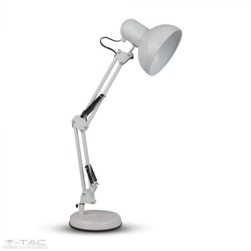 Állítható asztali lámpa E27 foglalattal fehér - 40351 V-TAC