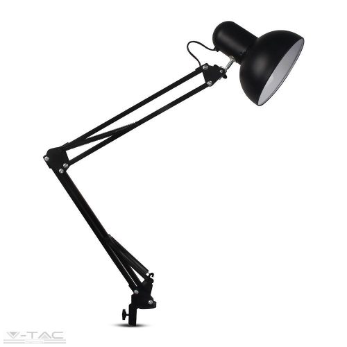 Felfogatható asztali lámpa E27 foglalattal fekete - 40361 V-TAC