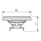 LED Spotlámpa AR111/GX53 15W 12V Beam 20 Sharp Chip Hideg fehér 4061 (V-TAC)