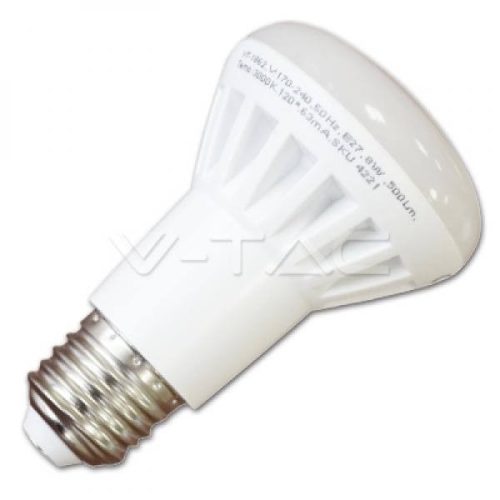 V-TAC LED spot E27 8W R63 4000K természetes fehér V-TAC LED izzó