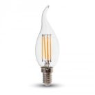 Dimmerelhető Retro LED izzó - 4W Filament E14 gyertyaláng Meleg fehér 4366 (V-TAC)