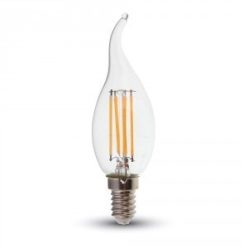   Dimmerelhető Retro LED izzó - 4W Filament E14 gyertyaláng Meleg fehér 4366 (V-TAC)