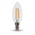 Dimmerelhető Retro LED izzó - 4W Filament E14 csavart gyertya Meleg fehér 4367 (V-TAC)