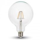 Dimmerelhető Retro LED izzó - 4W Filament Patent E27 G125 Meleg fehér 4399 (V-TAC)