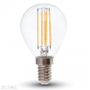 Retro LED izzó - 4W Filament E14 P45 Napfény fehér 4425 (V-TAC)