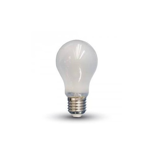 V-TAC LED filament körte opál E27 6W=60W 660Lm 6000K hideg fehér V-TAC LED izzó
