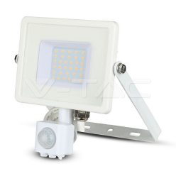   30W LED Reflektor mozgásérzékelős, Samsung Chip,manuális felülíró funkcióval, fehér színű 3000K (V-TAC)