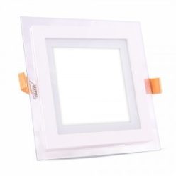   6W Négyszög Üveg Mini LED Panel süllyeszthető 6400K - 4737 (V-TAC)