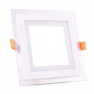 6W Négyszög Üveg Mini LED Panel süllyeszthető 6400K - 4737 (V-TAC)