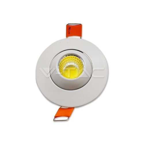 3W LED forgatható lámpatest kör alakú Hideg fehér V-TAC