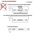 LED fénycső 600mm műanyag forgatható 10W 800Lm 6000K (V-TAC)